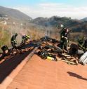 Incendio in agriturismo, a fuoco tetto fabbricato