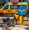 Motta, auto contro ciclista: turista finisce all'ospedale con l'elicottero