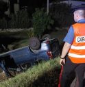 Villorba, padre e figlio finiscono con l'auto prima contro un cancello e poi nel fosso