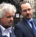 Beppe Grillo alla camera ardente per salutare l'amico Casaleggio