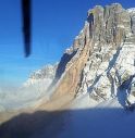 Belluno, grande frana si stacca dal versante nord ovest della Civetta