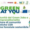 Green at You le opportunità dei green jobs per lo sviluppo aziendale e per l’occupabilità.