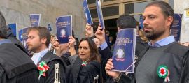 I magistrati fuori dal palazzo di Giustizia di Milano - Adnkronos