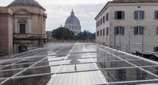 Acea e governatorato della città del Vaticano inaugurano nuova vetrata fotovoltaica musei vaticani.