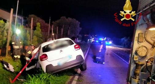 Incidente a Castelfranco, due feriti: uno estratto dall’auto grazie all’intervento dei vigili del fuoco 