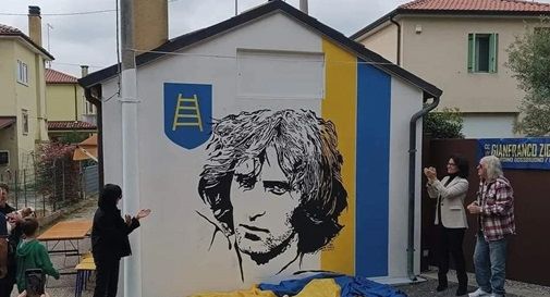 A Oderzo ecco il murale per gli 80 anni di Gianfranco Zigoni