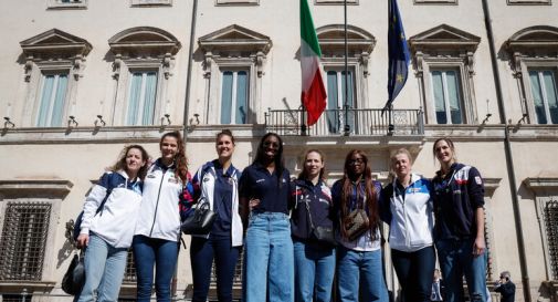 Le stelle del volley ricevute da Meloni: presenti anche le Pantere dell'Imoco Conegliano 