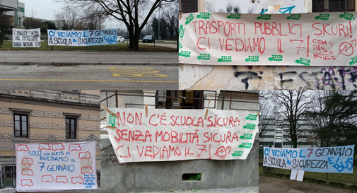 Tappezzate di striscioni le scuole trevigiane: 