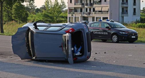 Schianto tra auto e moto a Motta: centauro ricoverato a Treviso con elicottero