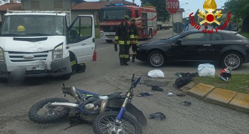 Pieve di Soligo, motociclista in gravi condizioni dopo lo scontro con due auto