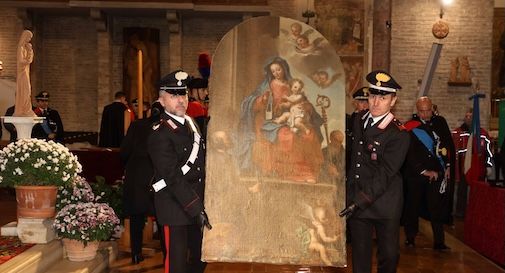 consegna pala d’altare, la “Madonna del Carmelo”