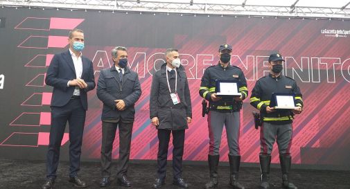 Polizia e Autostrade premiate al Giro d'Italia