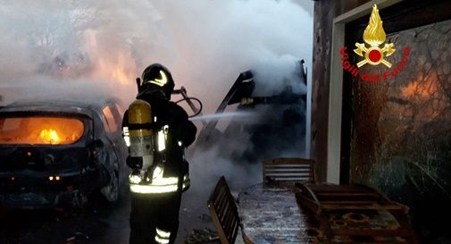 Incendio a Breda di Piave