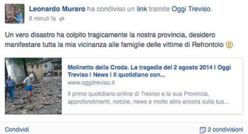 Refrontolo travolta, l'Italia si mobilita