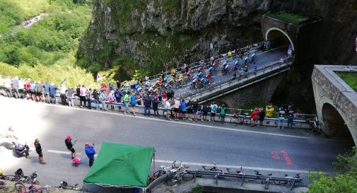 il passaggio del Giro  al San Boldo (foto Rossella Rui)