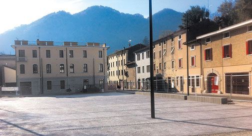 La piazza di Porta Cadore