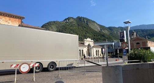 Piazza Foro Boario arrivo giostre