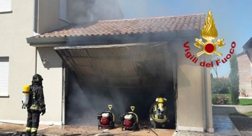 l'incendio al garage