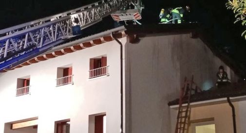 San Polo, incendio al tetto dell'abitazione