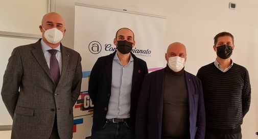 Da sinistra Dino Bonetto segretario, Andrea Scapinello vicepresidente vicario, Maurizio Cattapan presidente, Michele De Marchi vicepresidente