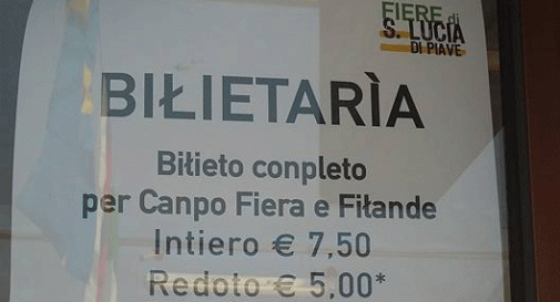 Cartelli in dialetto alla Fiera di Santa Lucia? 