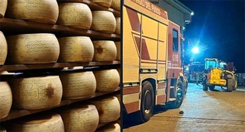 Crollano 25mila forme Grana Padano: muore un imprenditore