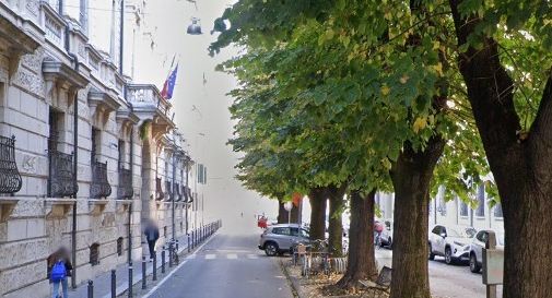 Si inchioda per protesta a un albero davanti al Tribunale  