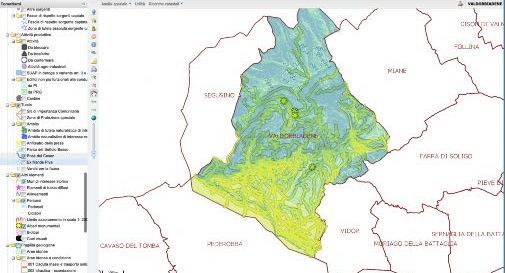 Valdobbiadene cartografia digitale SIT 