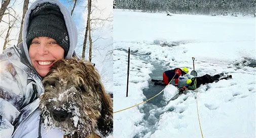 Amanda cercò di salvare il cane dal fiume ghiacciato, i loro corpi ritrovati abbracciati