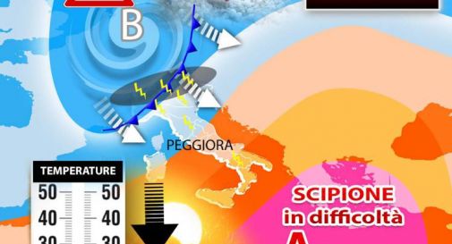 calo termico e temporali