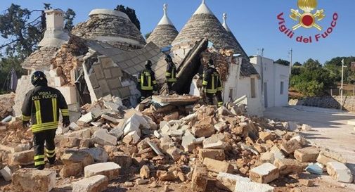 Crolla un trullo: uomo muore sotto le macerie, ferita una donna