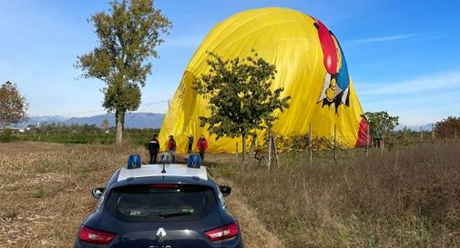 Atterraggio d'emergenza a Vedelago per una mongolfiera 