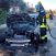 Auto in fiamme, distrutta una Mercedes